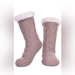 Slipper Gripper Socks Fleece Lined one size fit all